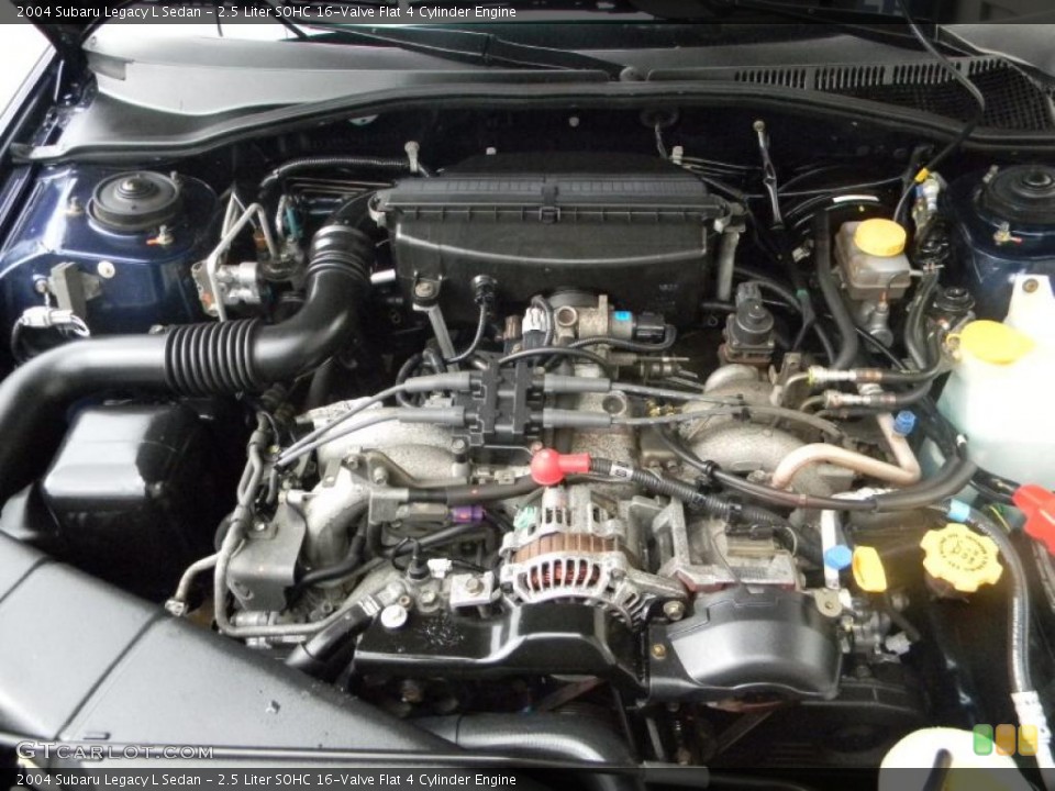 2.5 Liter SOHC 16-Valve Flat 4 Cylinder 2004 Subaru Legacy Engine