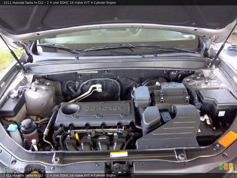 2.4 Liter DOHC 16-Valve VVT 4 Cylinder Engine for the 2011 Hyundai Santa Fe #48030623