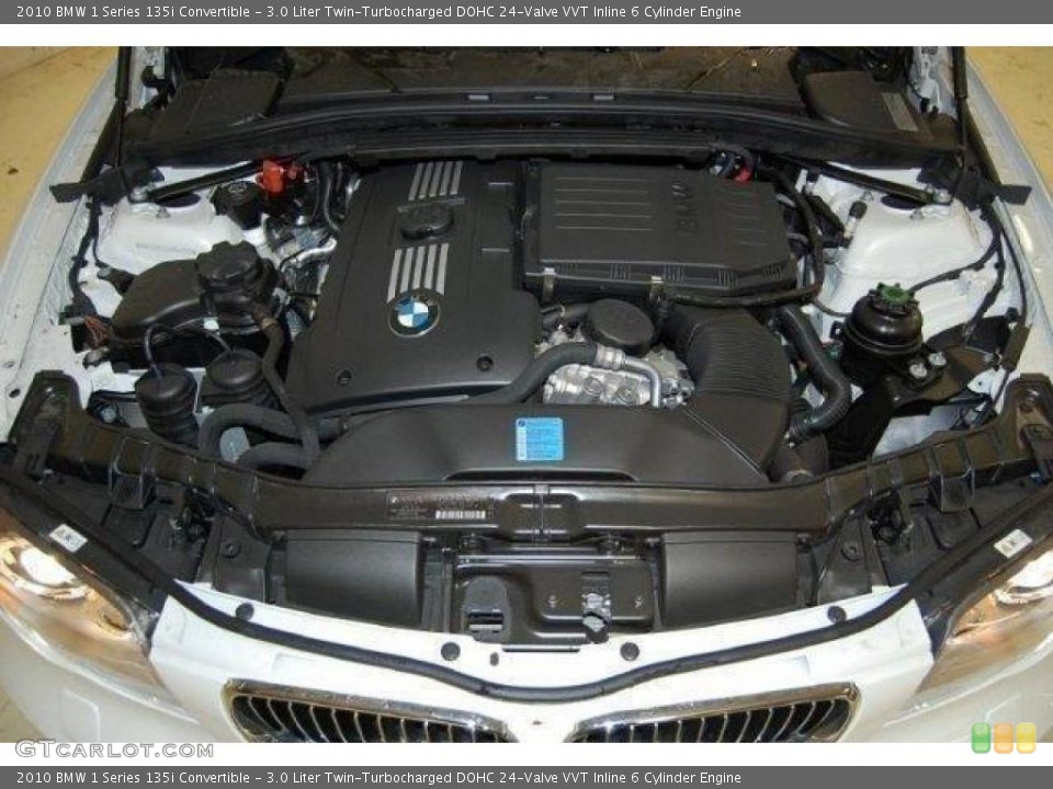 3.0 Liter Twin-Turbocharged DOHC 24-Valve VVT Inline 6 Cylinder 2010 BMW 1 Series Engine