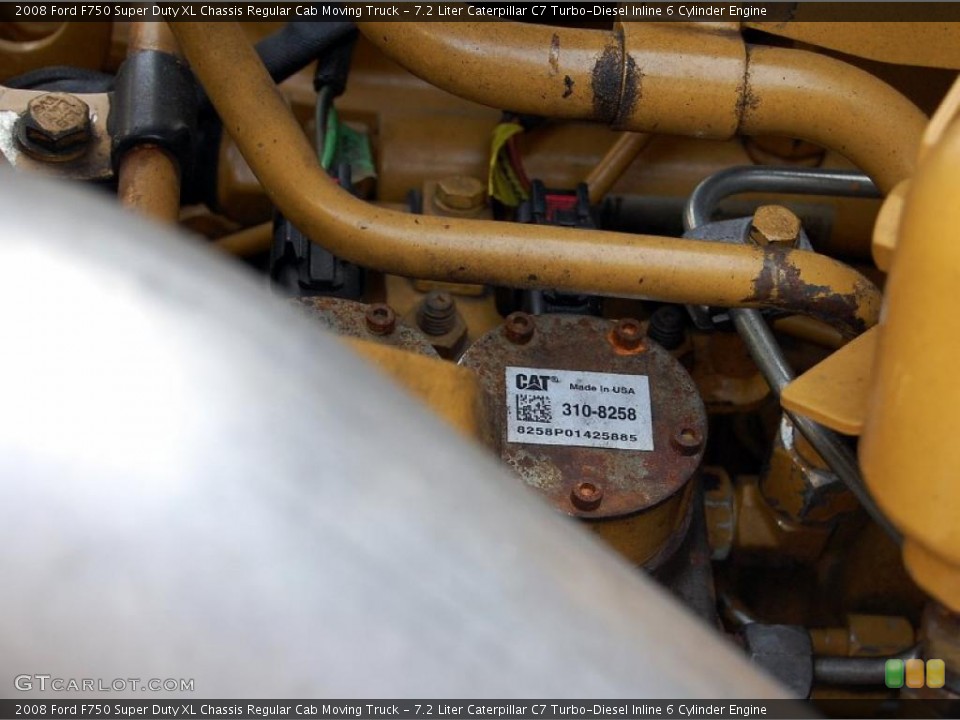 7.2 Liter Caterpillar C7 Turbo-Diesel Inline 6 Cylinder Engine for the 2008 Ford F750 Super Duty #48071123