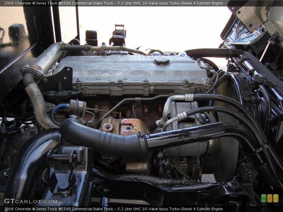 5.2 Liter OHC 16-Valve Isuzu Turbo-Diesel 4 Cylinder 2006 Chevrolet W Series Truck Engine