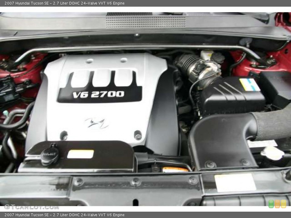 2.7 Liter DOHC 24-Valve VVT V6 Engine for the 2007 Hyundai Tucson #48178940