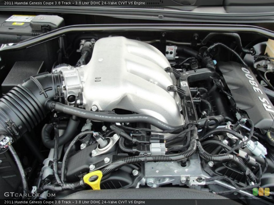 3.8 Liter DOHC 24-Valve CVVT V6 Engine for the 2011 Hyundai Genesis Coupe #48197464