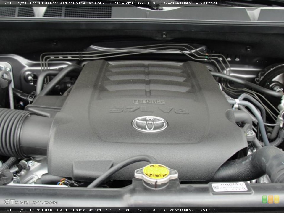 5.7 Liter i-Force Flex-Fuel DOHC 32-Valve Dual VVT-i V8 Engine for the 2011 Toyota Tundra #48198484