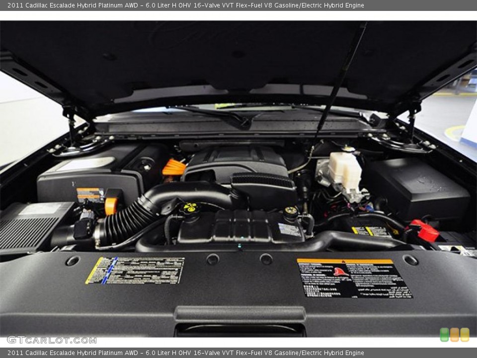 6.0 Liter H OHV 16-Valve VVT Flex-Fuel V8 Gasoline/Electric Hybrid Engine for the 2011 Cadillac Escalade #48237291