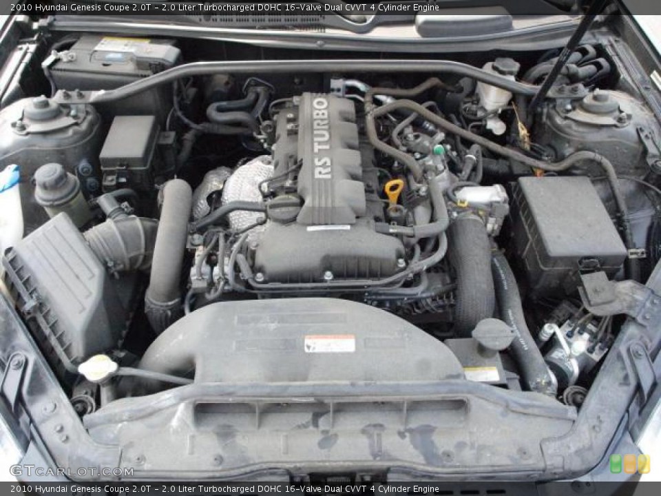 2.0 Liter Turbocharged DOHC 16-Valve Dual CVVT 4 Cylinder Engine for the 2010 Hyundai Genesis Coupe #48256281