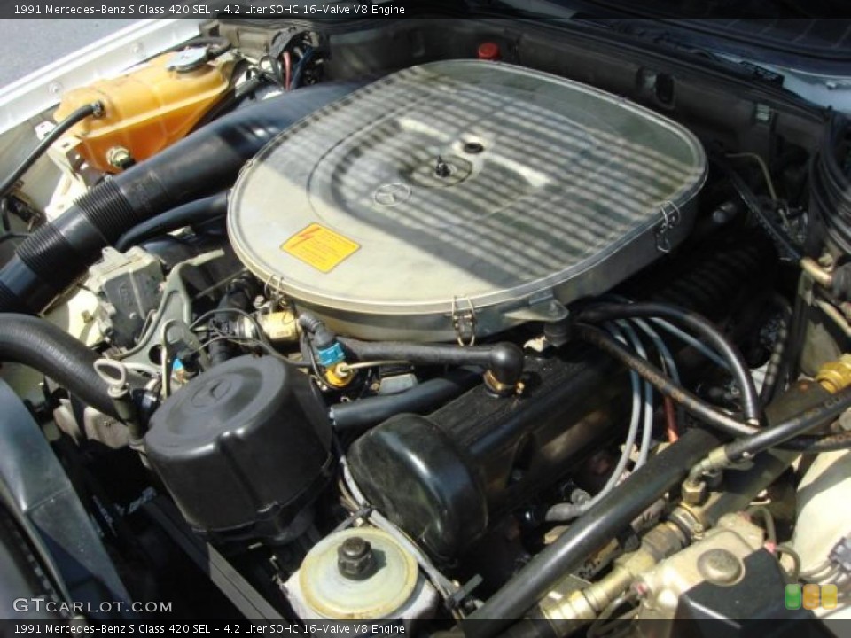 4.2 Liter SOHC 16-Valve V8 Engine for the 1991 Mercedes-Benz S Class #48275611