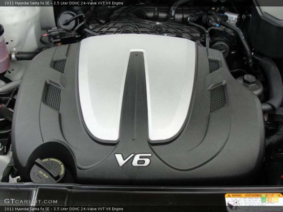 3.5 Liter DOHC 24-Valve VVT V6 Engine for the 2011 Hyundai Santa Fe #48276895