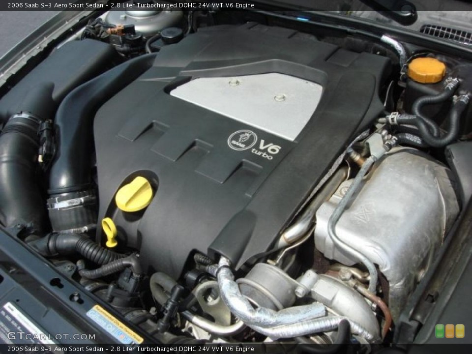 2.8 Liter Turbocharged DOHC 24V VVT V6 Engine for the 2006 Saab 9-3 #48277597
