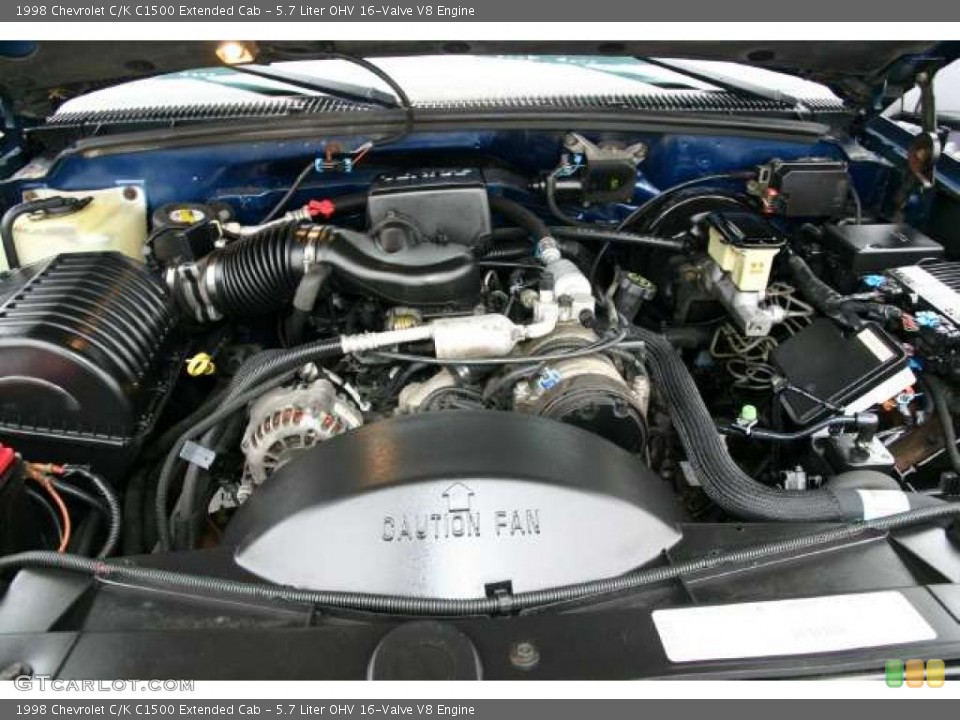 5.7 Liter OHV 16-Valve V8 1998 Chevrolet C/K Engine