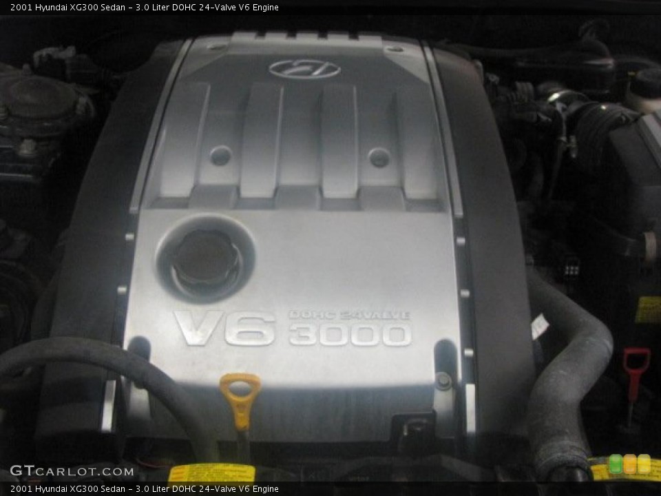 3.0 Liter DOHC 24-Valve V6 2001 Hyundai XG300 Engine