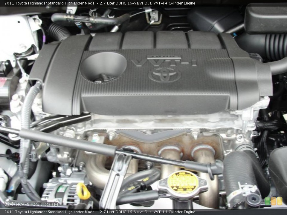 2.7 Liter DOHC 16-Valve Dual VVT-i 4 Cylinder Engine for the 2011 Toyota Highlander #48382019