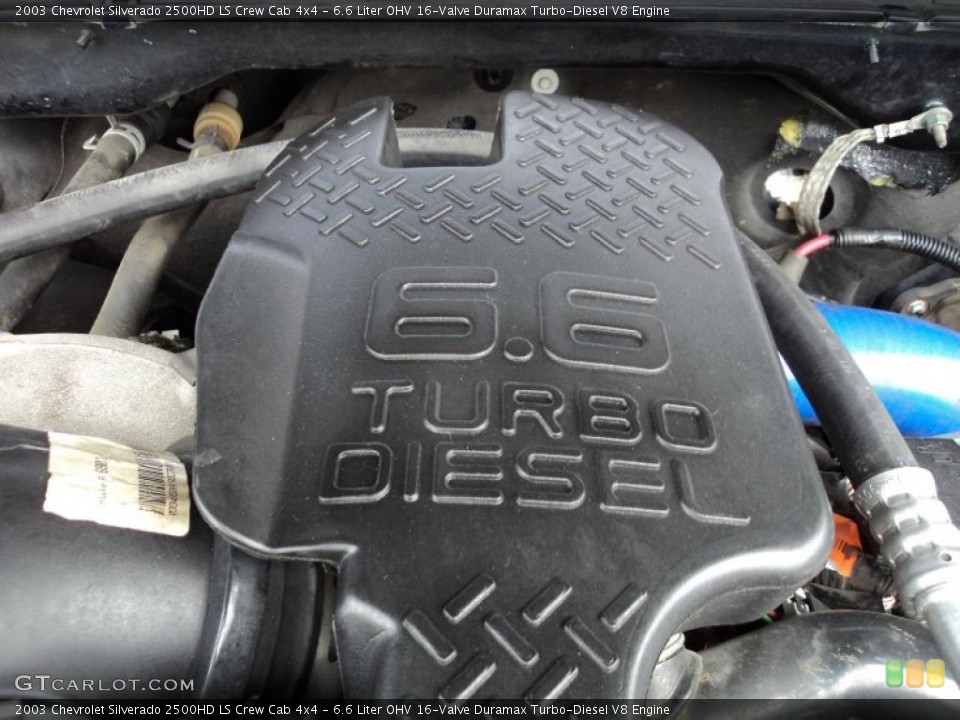 6.6 Liter OHV 16-Valve Duramax Turbo-Diesel V8 Engine for the 2003 Chevrolet Silverado 2500HD #48383285