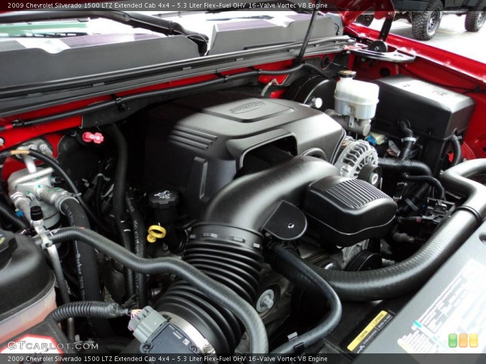 5.3 Liter Flex-Fuel OHV 16-Valve Vortec V8 Engine for the 2009 Chevrolet Silverado 1500 #48383732