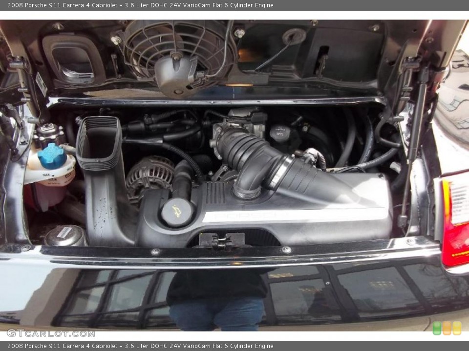3.6 Liter DOHC 24V VarioCam Flat 6 Cylinder 2008 Porsche 911 Engine