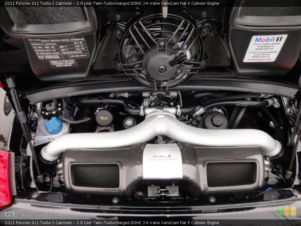 3.8 Liter Twin-Turbocharged DOHC 24-Valve VarioCam Flat 6 Cylinder Engine for the 2011 Porsche 911 #48440829