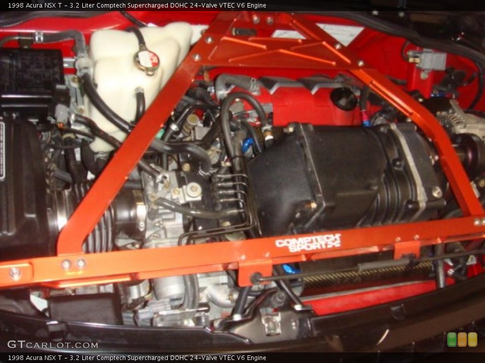3.2 Liter Comptech Supercharged DOHC 24-Valve VTEC V6 1998 Acura NSX Engine