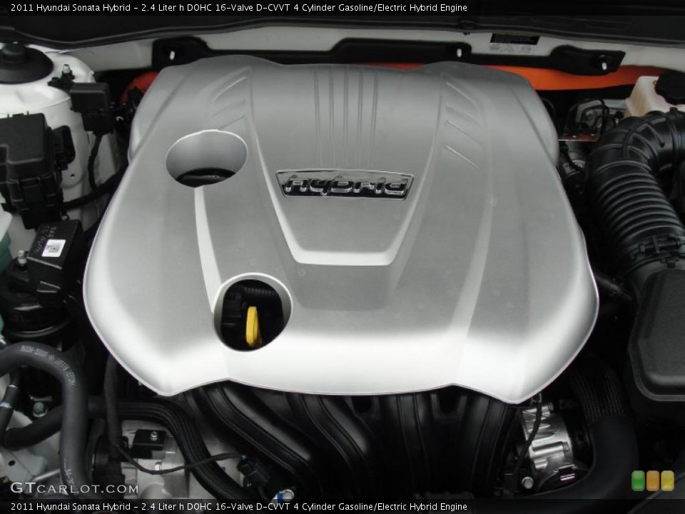 2.4 Liter h DOHC 16-Valve D-CVVT 4 Cylinder Gasoline/Electric Hybrid Engine for the 2011 Hyundai Sonata #48477294