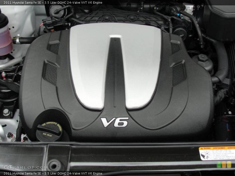 3.5 Liter DOHC 24-Valve VVT V6 Engine for the 2011 Hyundai Santa Fe #48479094