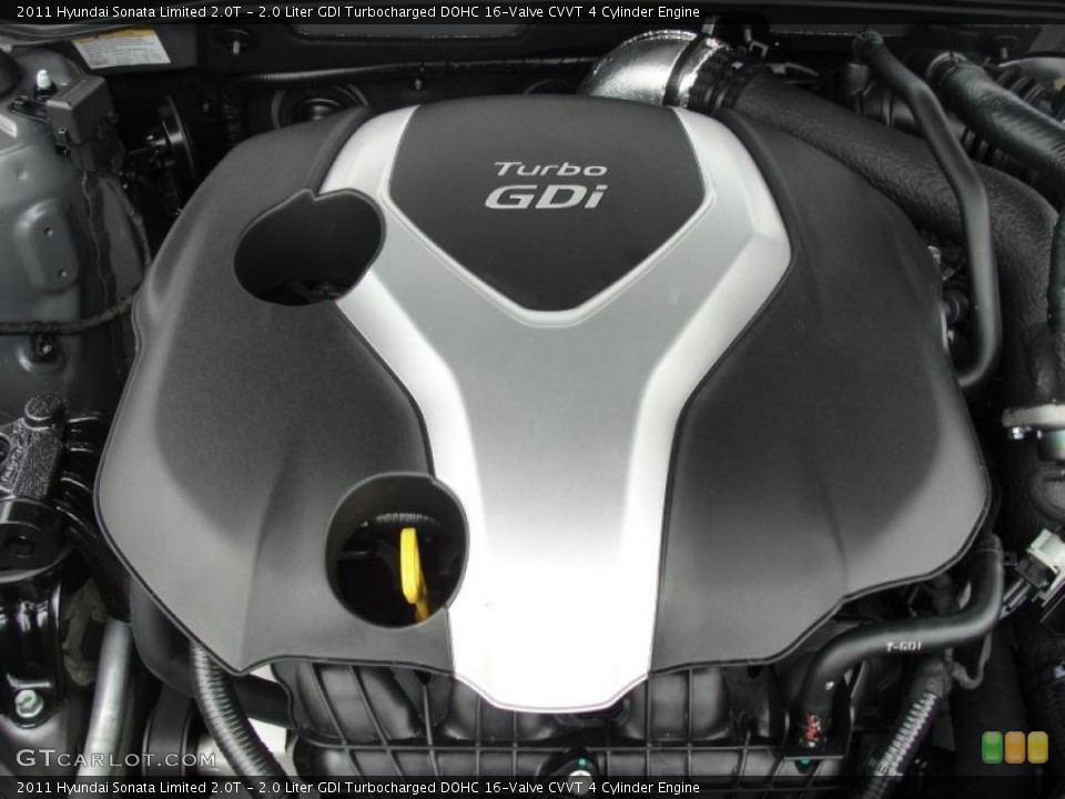 2.0 Liter GDI Turbocharged DOHC 16-Valve CVVT 4 Cylinder Engine for the 2011 Hyundai Sonata #48480228