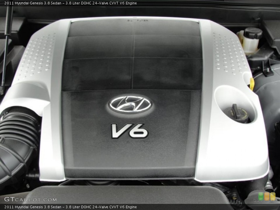 3.8 Liter DOHC 24-Valve CVVT V6 Engine for the 2011 Hyundai Genesis #48484215