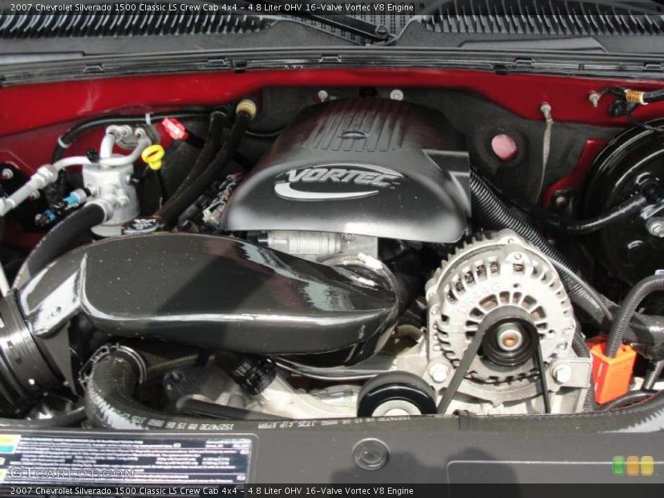 4.8 Liter OHV 16-Valve Vortec V8 Engine for the 2007 Chevrolet Silverado 1500 #48537446