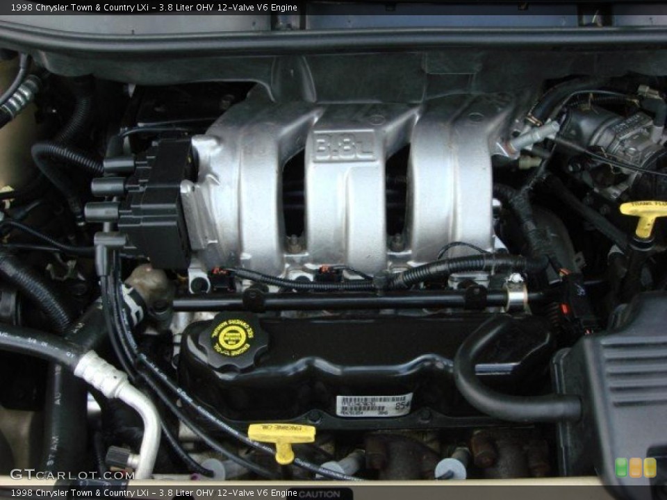3.8 Liter OHV 12-Valve V6 1998 Chrysler Town & Country Engine