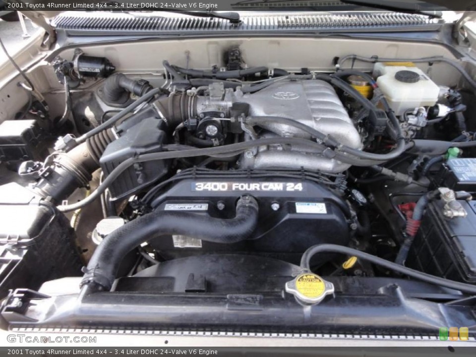 3.4 Liter DOHC 24-Valve V6 2001 Toyota 4Runner Engine