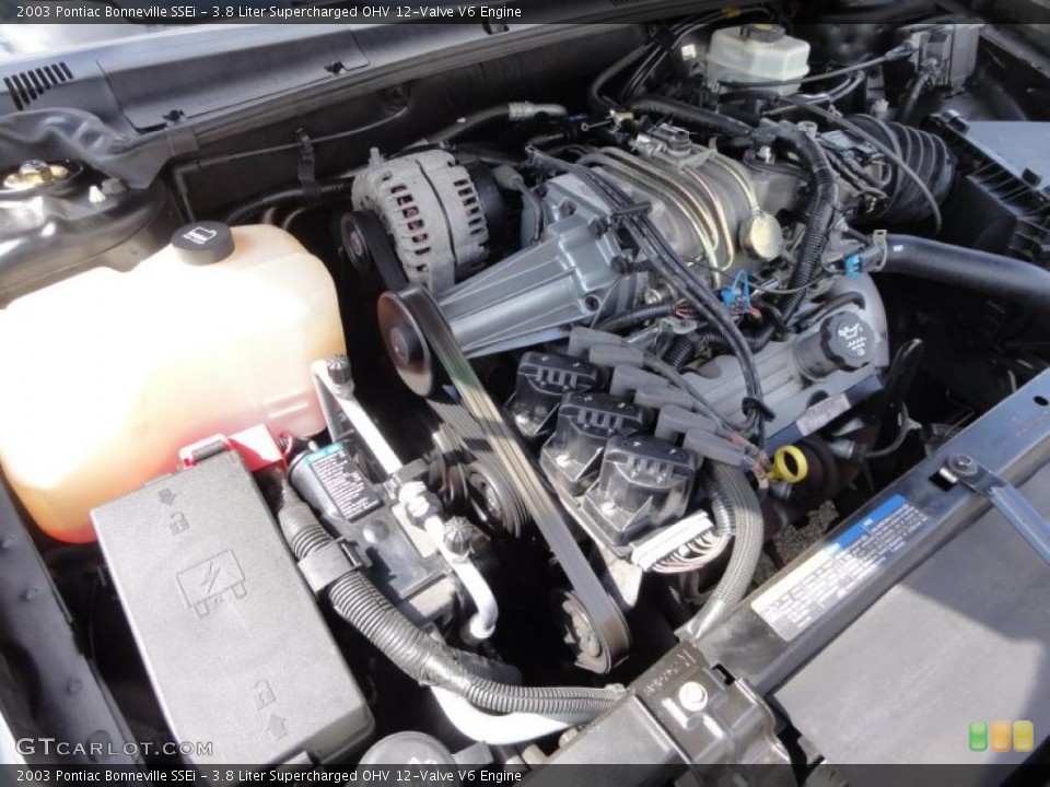 3.8 Liter Supercharged OHV 12-Valve V6 Engine for the 2003 Pontiac Bonneville #48554471