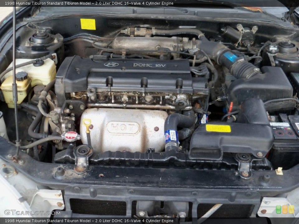 2.0 Liter DOHC 16-Valve 4 Cylinder 1998 Hyundai Tiburon Engine