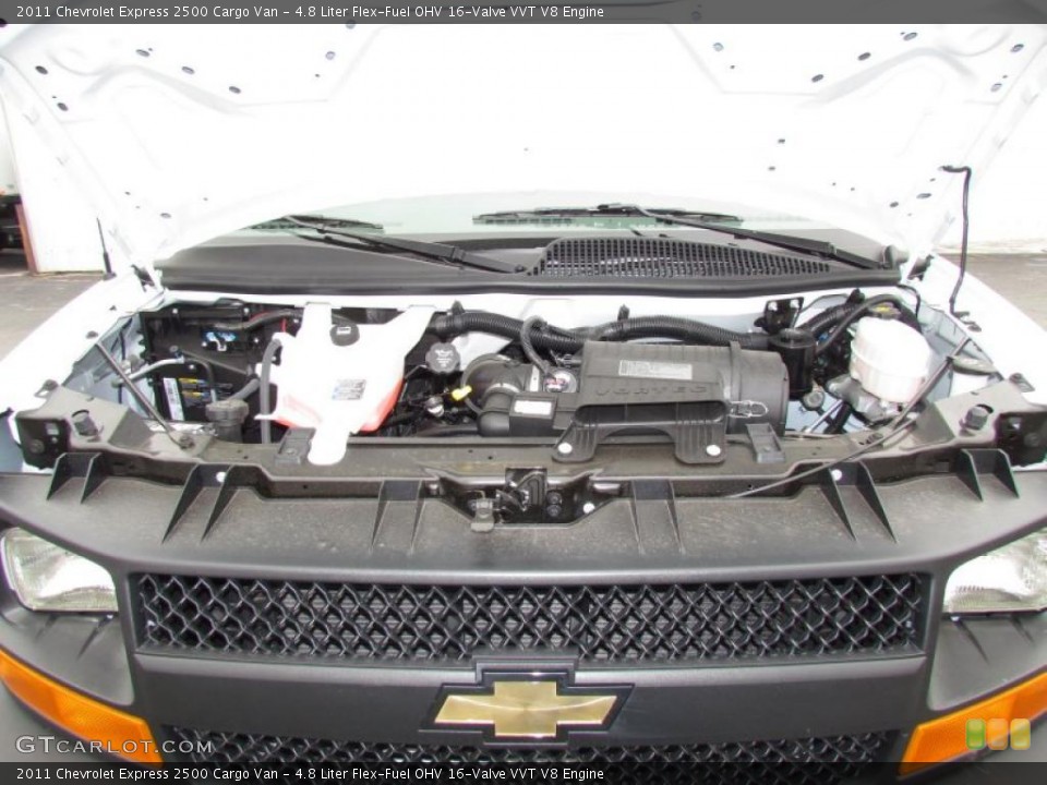 4.8 Liter Flex-Fuel OHV 16-Valve VVT V8 2011 Chevrolet Express Engine