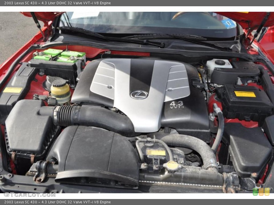 4.3 Liter DOHC 32 Valve VVT-i V8 Engine for the 2003 Lexus SC #48630082