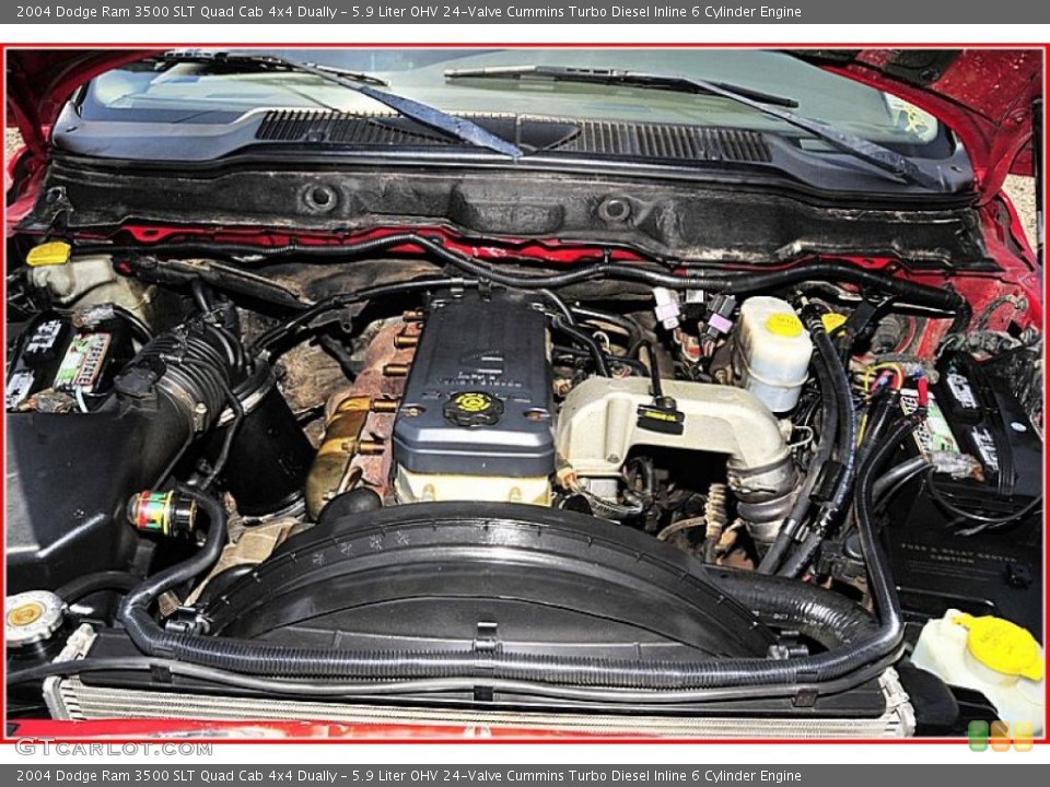 5.9 Liter OHV 24-Valve Cummins Turbo Diesel Inline 6 Cylinder Engine for the 2004 Dodge Ram 3500 #48703732