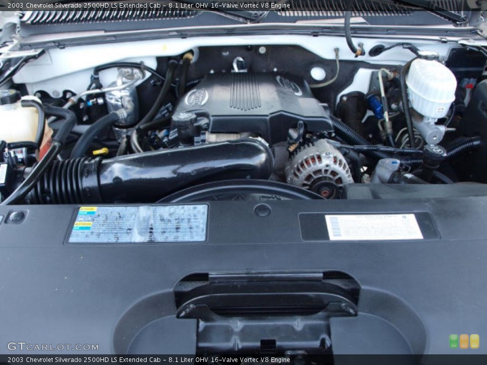 8.1 Liter OHV 16-Valve Vortec V8 Engine for the 2003 Chevrolet Silverado 2500HD #48736059