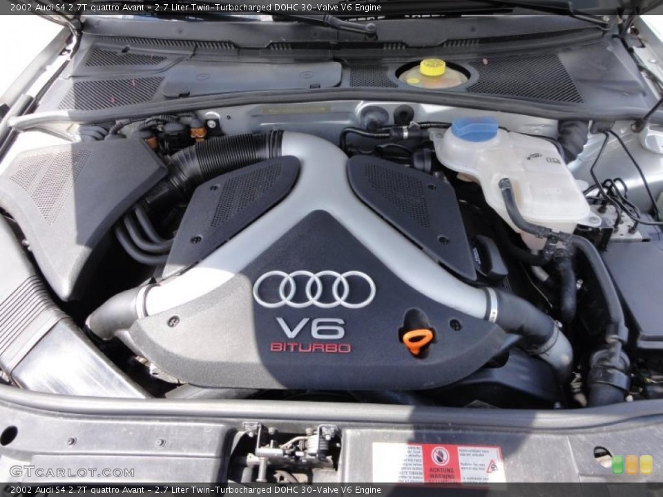 2.7 Liter Twin-Turbocharged DOHC 30-Valve V6 2002 Audi S4 Engine