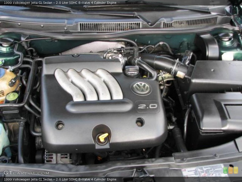2.0 Liter SOHC 8-Valve 4 Cylinder 1999 Volkswagen Jetta Engine