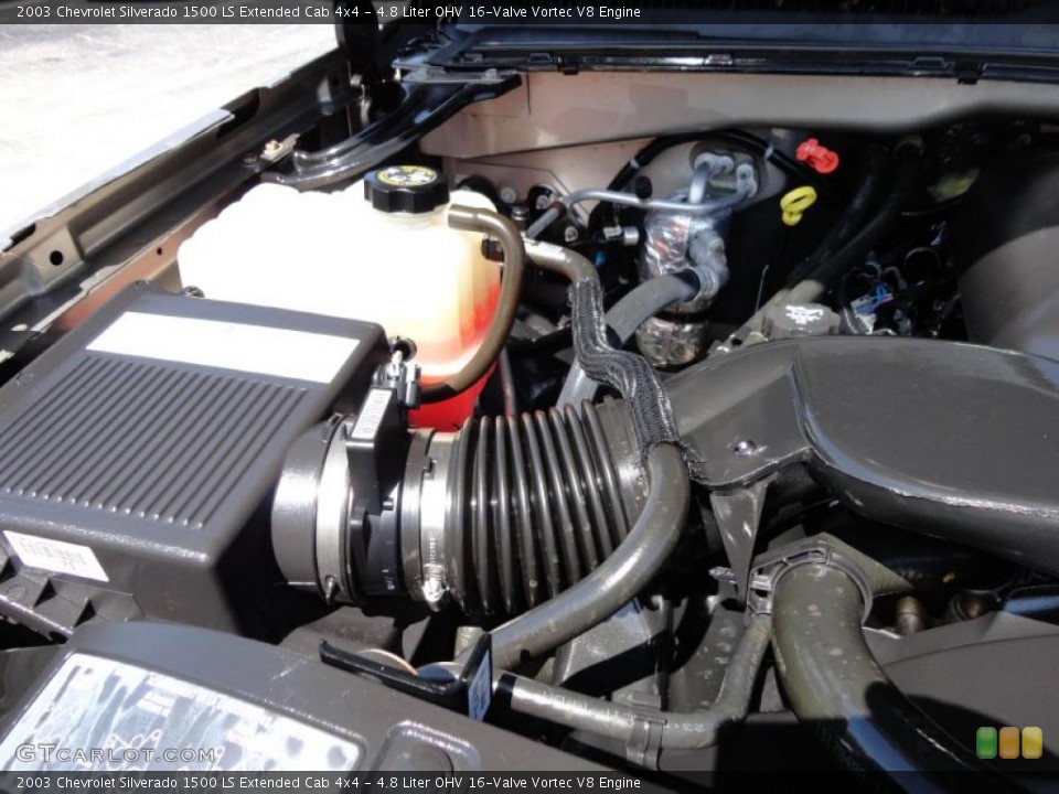4.8 Liter OHV 16-Valve Vortec V8 Engine for the 2003 Chevrolet Silverado 1500 #48757392