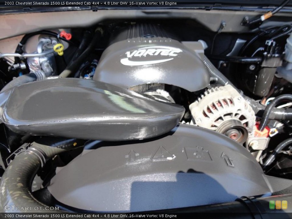 4.8 Liter OHV 16-Valve Vortec V8 Engine for the 2003 Chevrolet Silverado 1500 #48757416