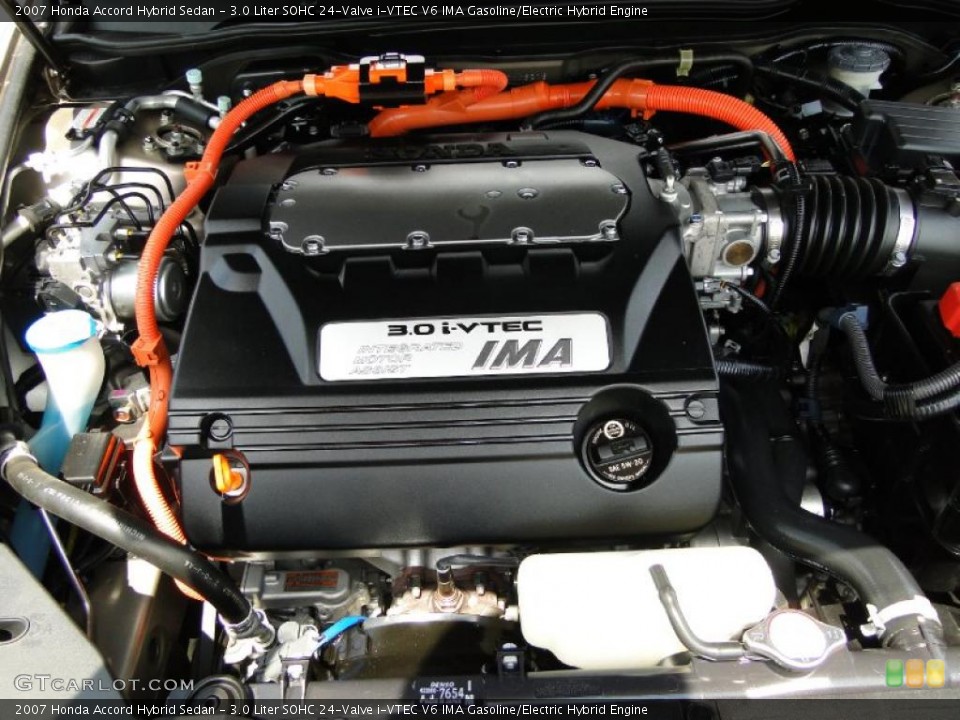 3.0 Liter SOHC 24-Valve i-VTEC V6 IMA Gasoline/Electric Hybrid Engine for the 2007 Honda Accord #48771759