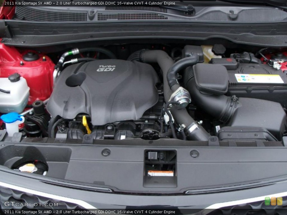2.0 Liter Turbocharged GDI DOHC 16-Valve CVVT 4 Cylinder Engine for the 2011 Kia Sportage #48804143