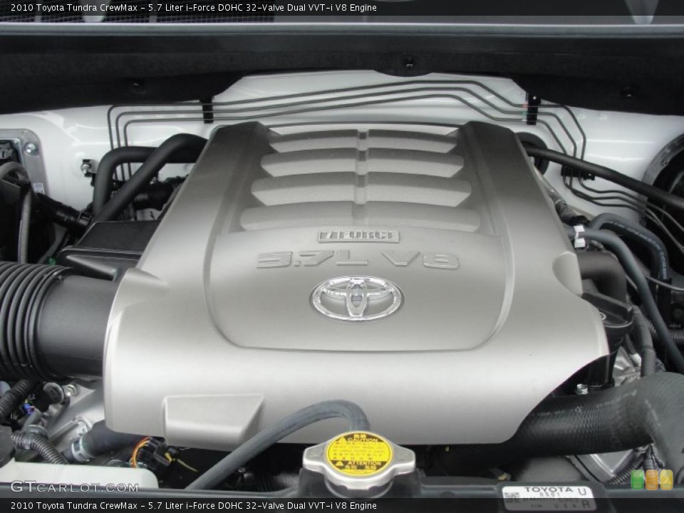 5.7 Liter i-Force DOHC 32-Valve Dual VVT-i V8 2010 Toyota Tundra Engine