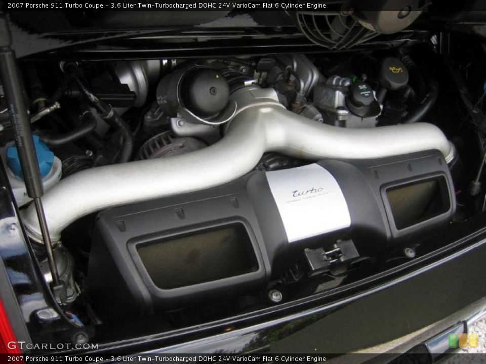 3.6 Liter Twin-Turbocharged DOHC 24V VarioCam Flat 6 Cylinder Engine for the 2007 Porsche 911 #48824544