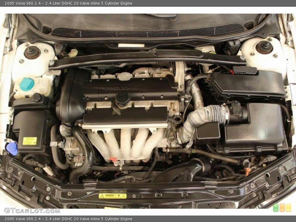 2.4 Liter DOHC 20 Valve Inline 5 Cylinder 2005 Volvo S60 Engine