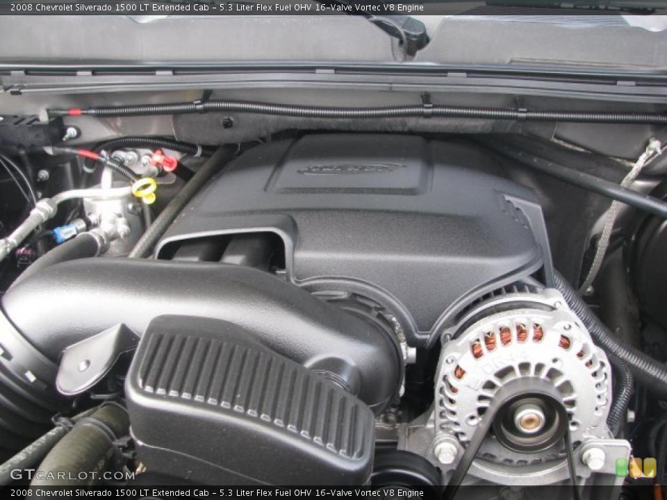 5.3 Liter Flex Fuel OHV 16-Valve Vortec V8 Engine for the 2008 Chevrolet Silverado 1500 #48921456