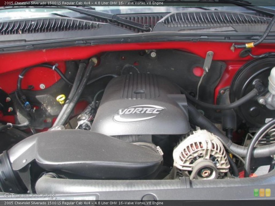 4.8 Liter OHV 16-Valve Vortec V8 Engine for the 2005 Chevrolet Silverado 1500 #48922821