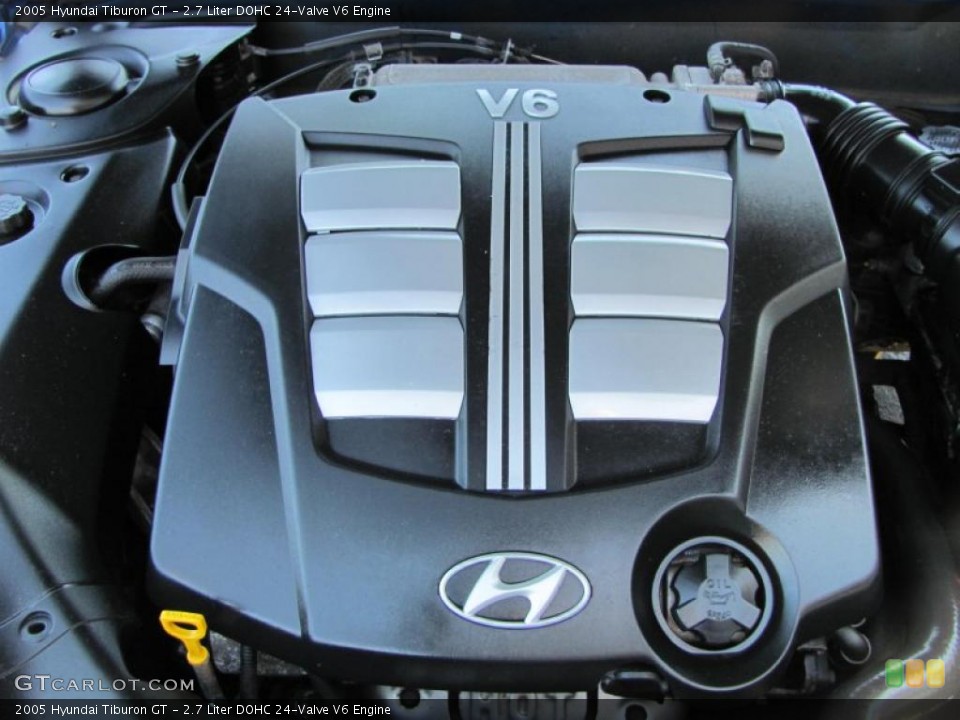 2.7 Liter DOHC 24-Valve V6 2005 Hyundai Tiburon Engine