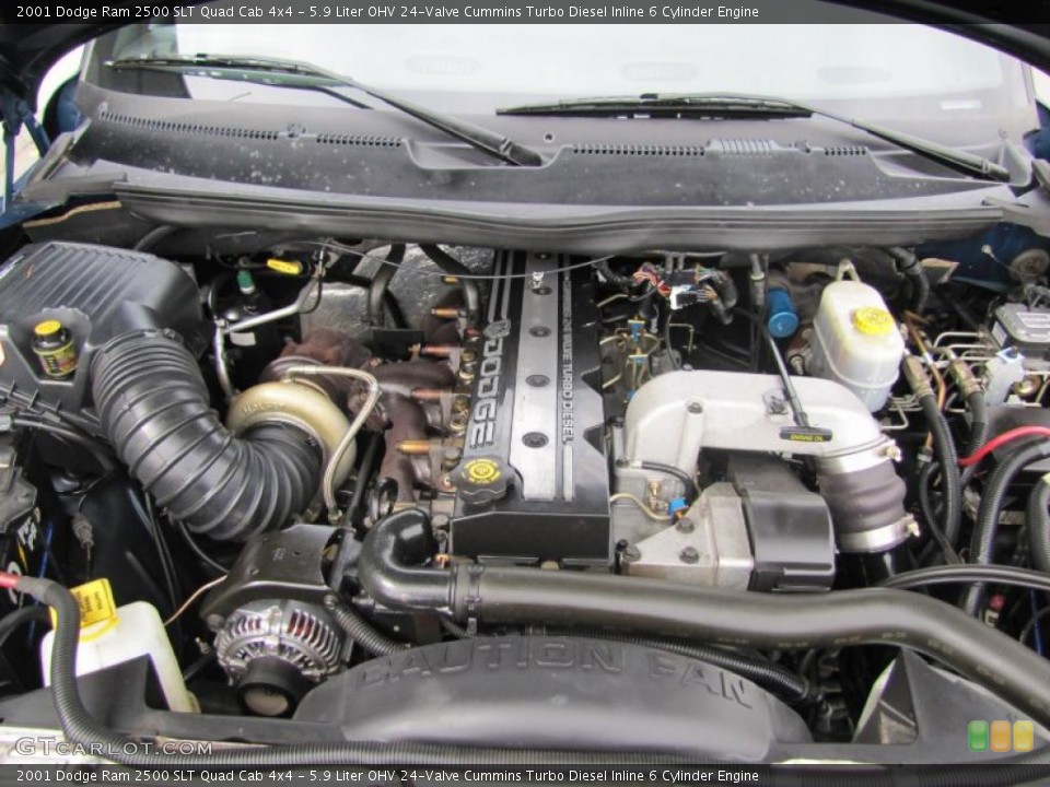 5.9 Liter OHV 24-Valve Cummins Turbo Diesel Inline 6 Cylinder Engine for the 2001 Dodge Ram 2500 #48941221
