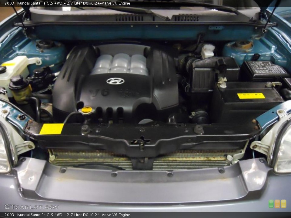 2.7 Liter DOHC 24-Valve V6 Engine for the 2003 Hyundai Santa Fe #48966014