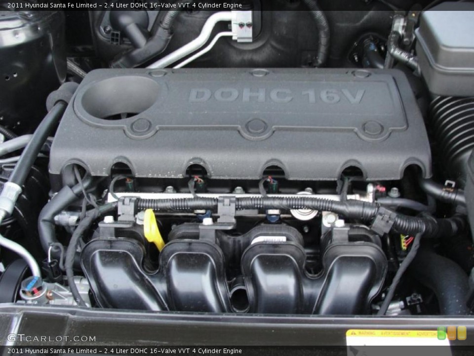 2.4 Liter DOHC 16-Valve VVT 4 Cylinder Engine for the 2011 Hyundai Santa Fe #49000130