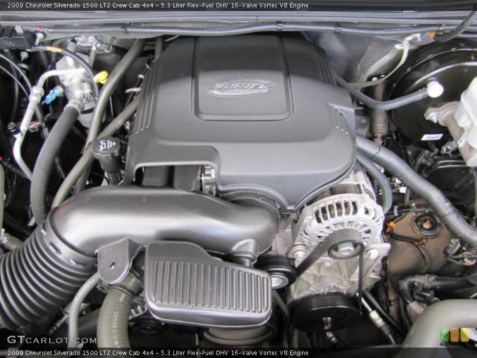 5.3 Liter Flex-Fuel OHV 16-Valve Vortec V8 Engine for the 2009 Chevrolet Silverado 1500 #49059887